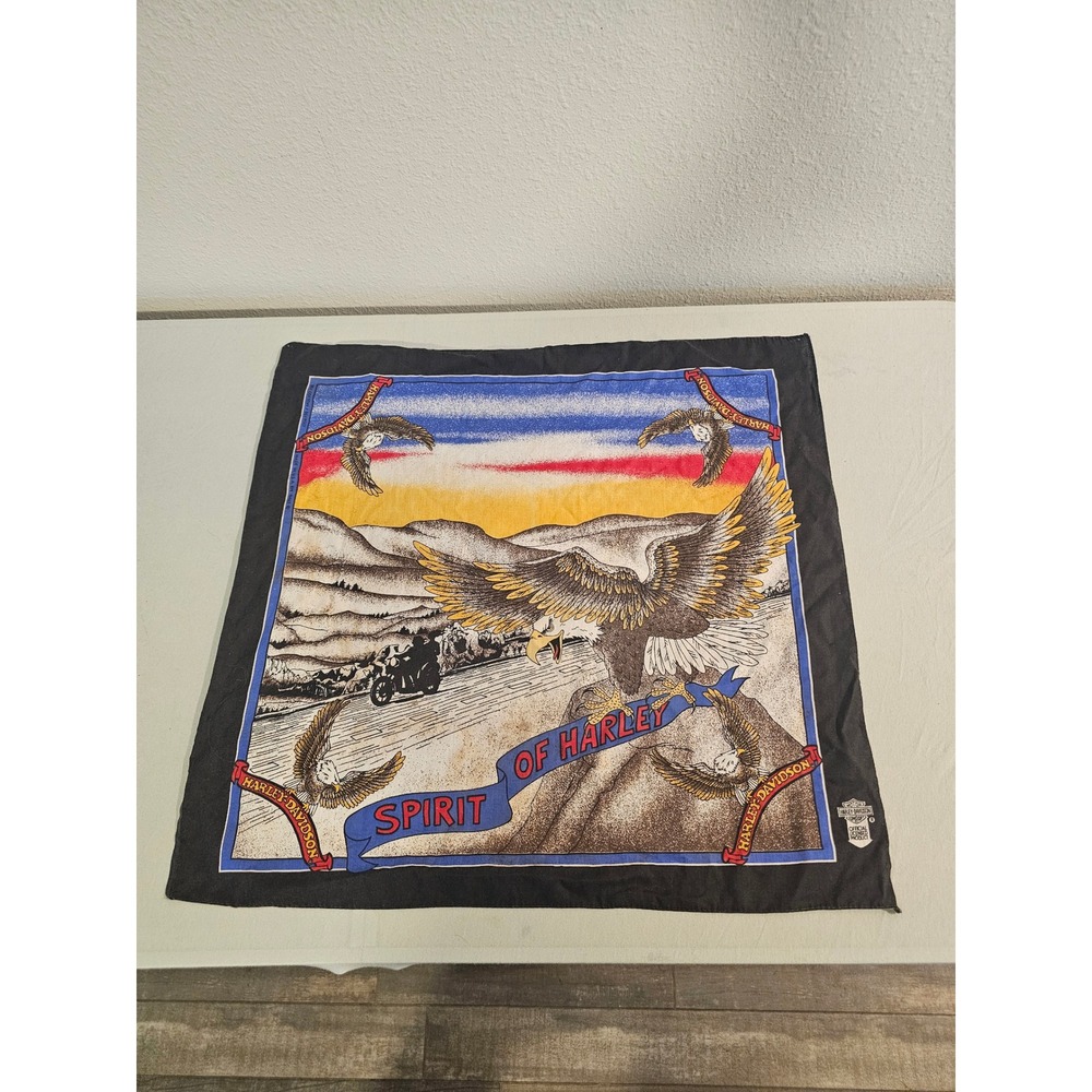 Harley-Davidson Bandana Spirit Of Harley Eagle Graphic Vintage Made In USA